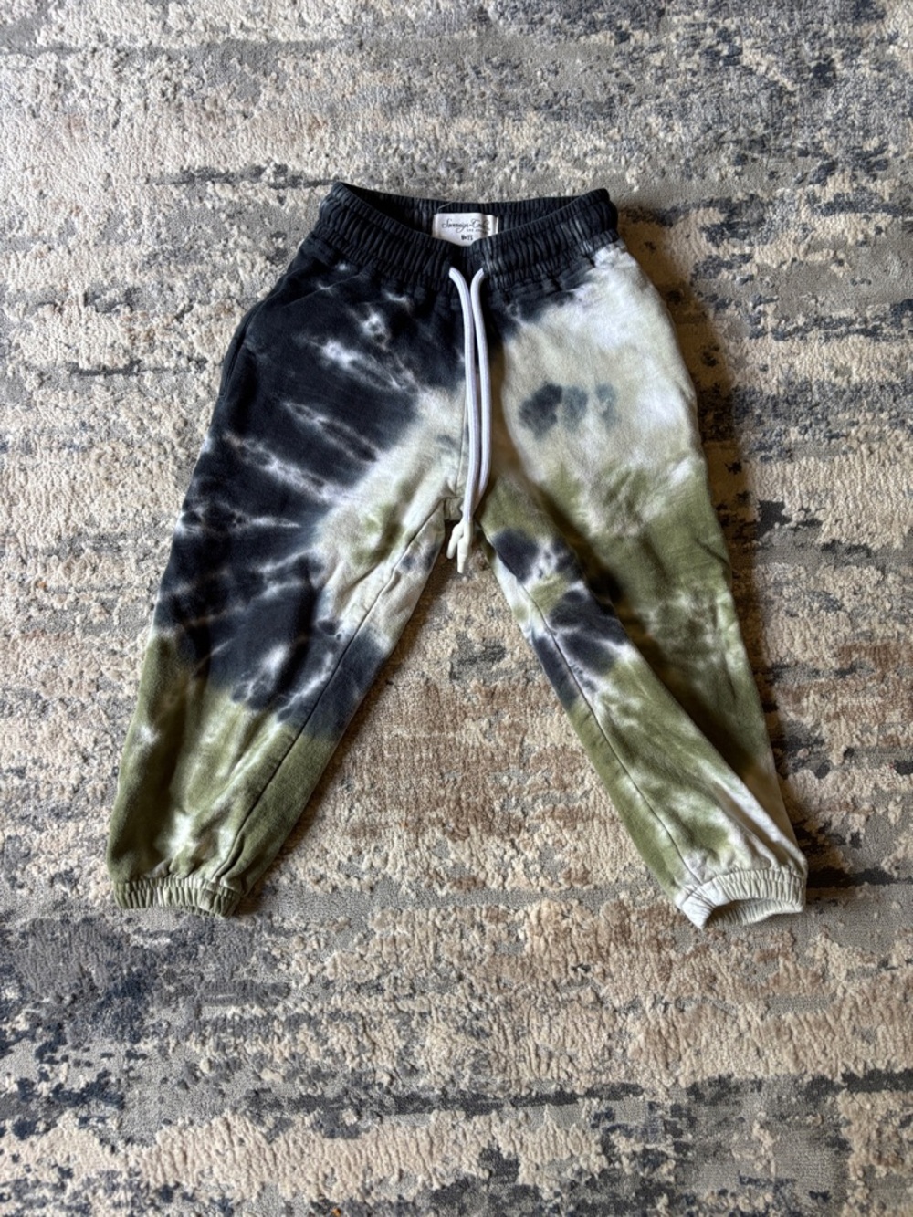Sovereign Code Olive, Black & White Tie-Dye Jogger Pants - Kids
